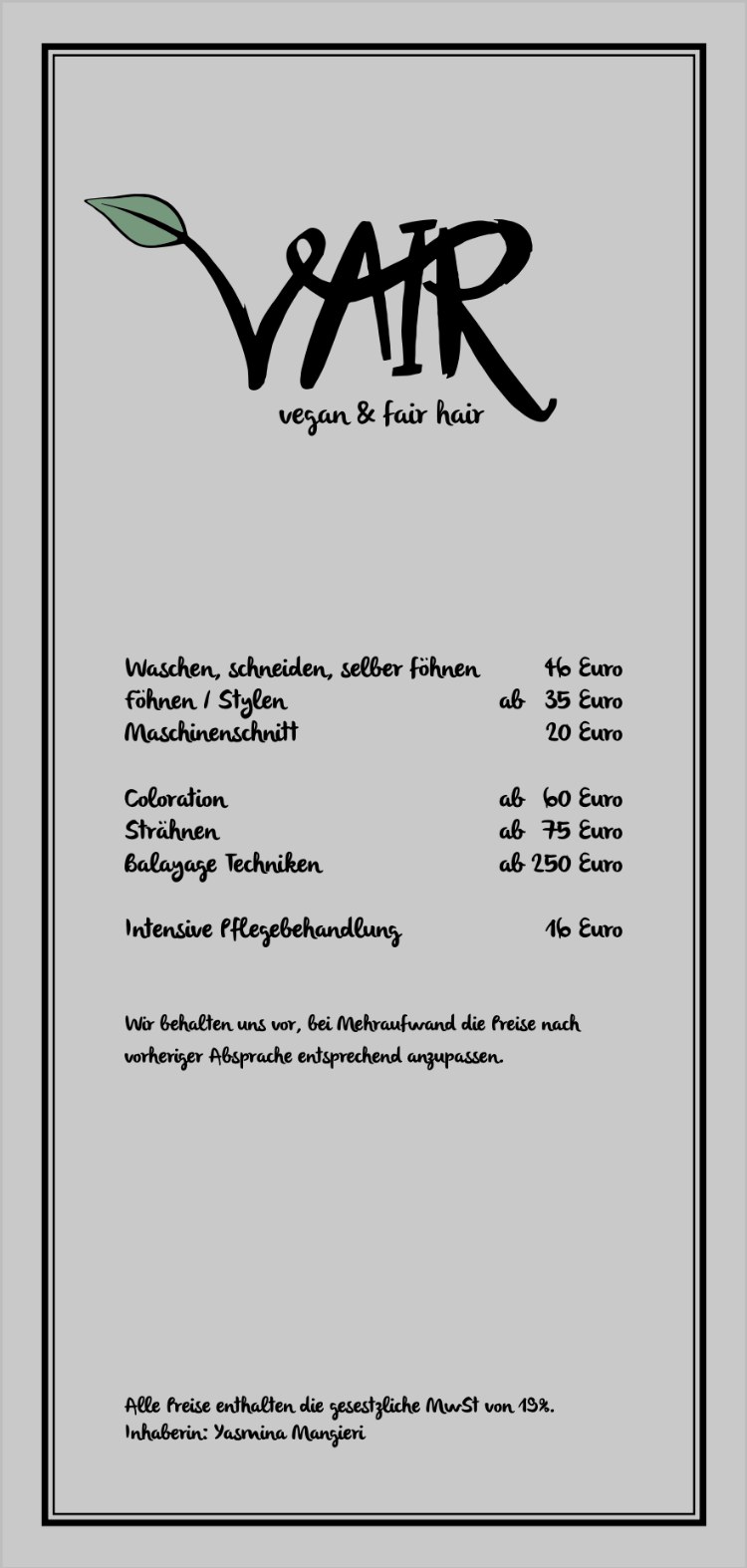 Preisliste